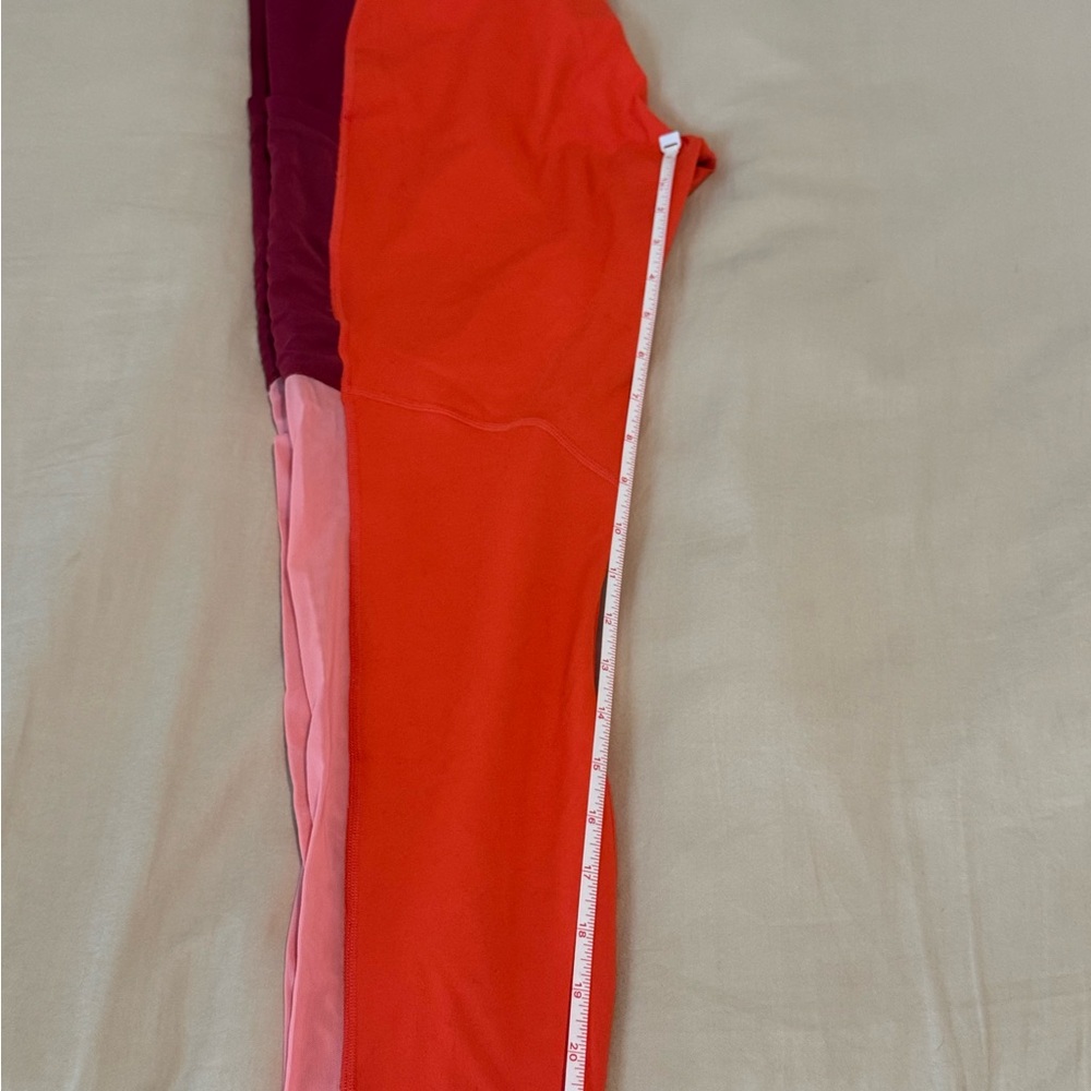 Fabletics Women's Vibrant Orange Redish Leggings - Size L - Picture 6 of 7